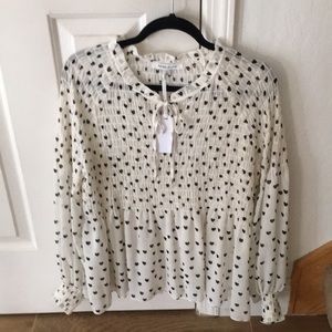 Brand new Sheer Hearts blouse